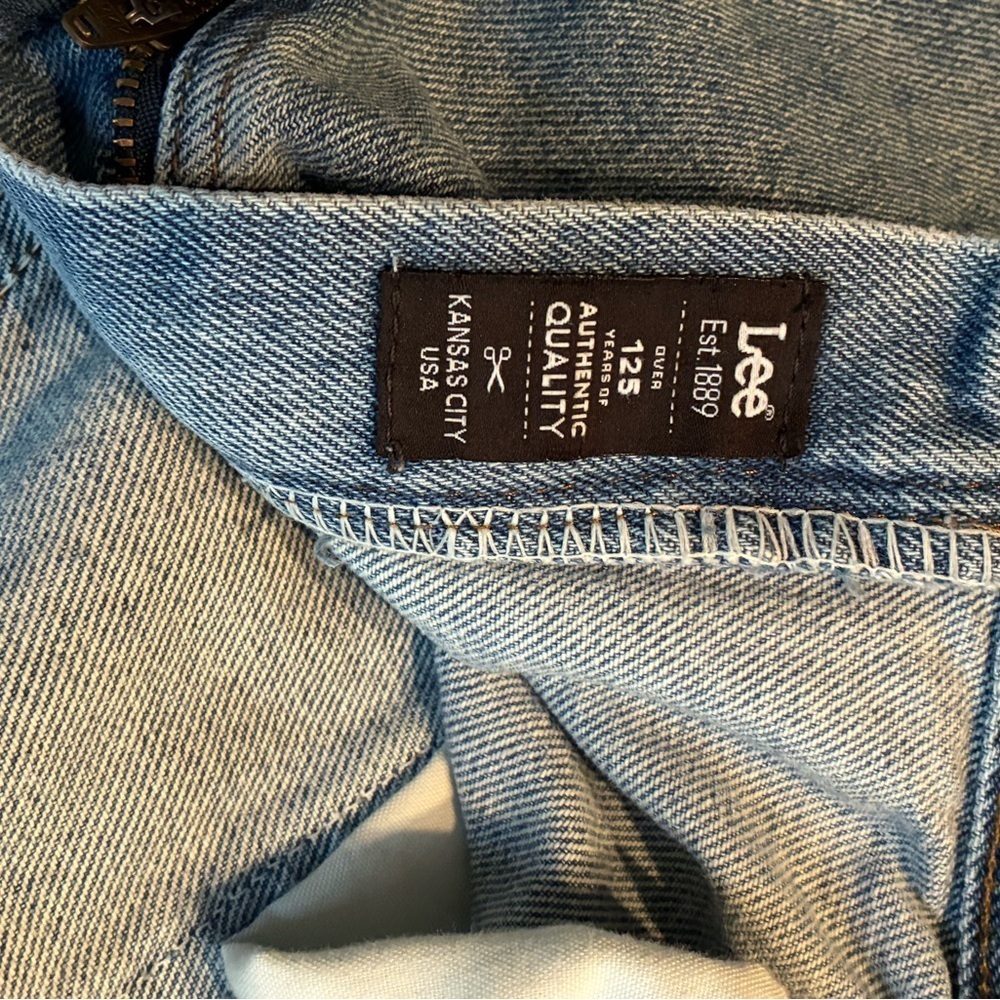 Vintage Lee Relaxed Fit Jeans 40x30 Light Wash USA Authentic 100% Cotton Denim - Picture 12 of 15